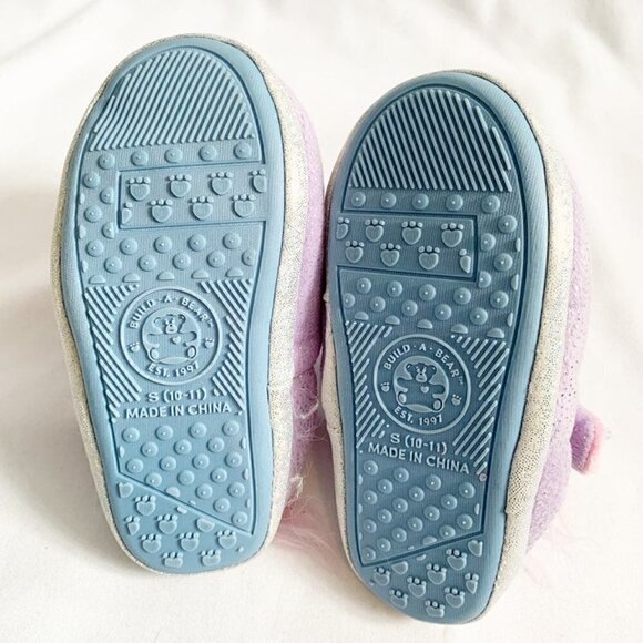 5/$25 NWOT Build a bear purple unicorn house slippers booties - small‎ (10-11) - Picture 6 of 6